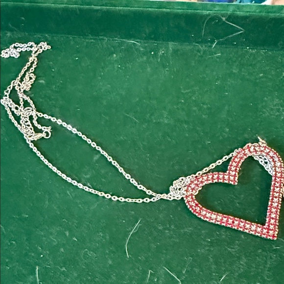 Paparazzi Silver Necklace with Red Heart Pendant and Matching Earrings - Picture 5 of 5
